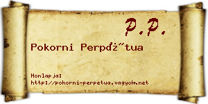 Pokorni Perpétua névjegykártya